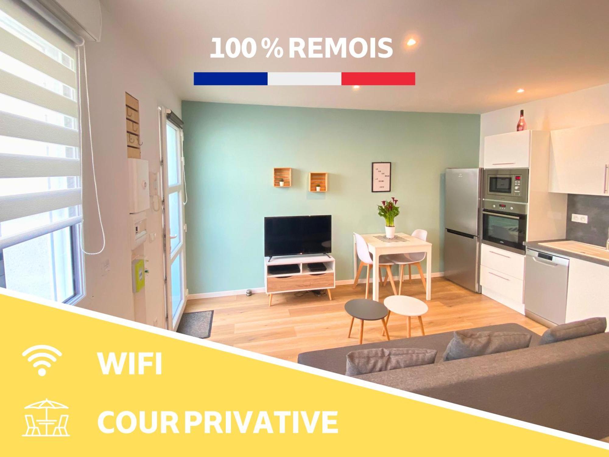 Le Remois - Parking - Cour Privative - Wifi Lägenhet Reims Exteriör bild